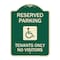 Signmission Reserved Parking Tenants No Visitors W/ Graphic Heavy-Gauge Aluminum Sign, 24" x 18", G-1824-23005 A-DES-G-1824-23005 - alternate 1